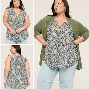 Lane Bryant 2X 18/20 NWT Sleeveless Floral Top